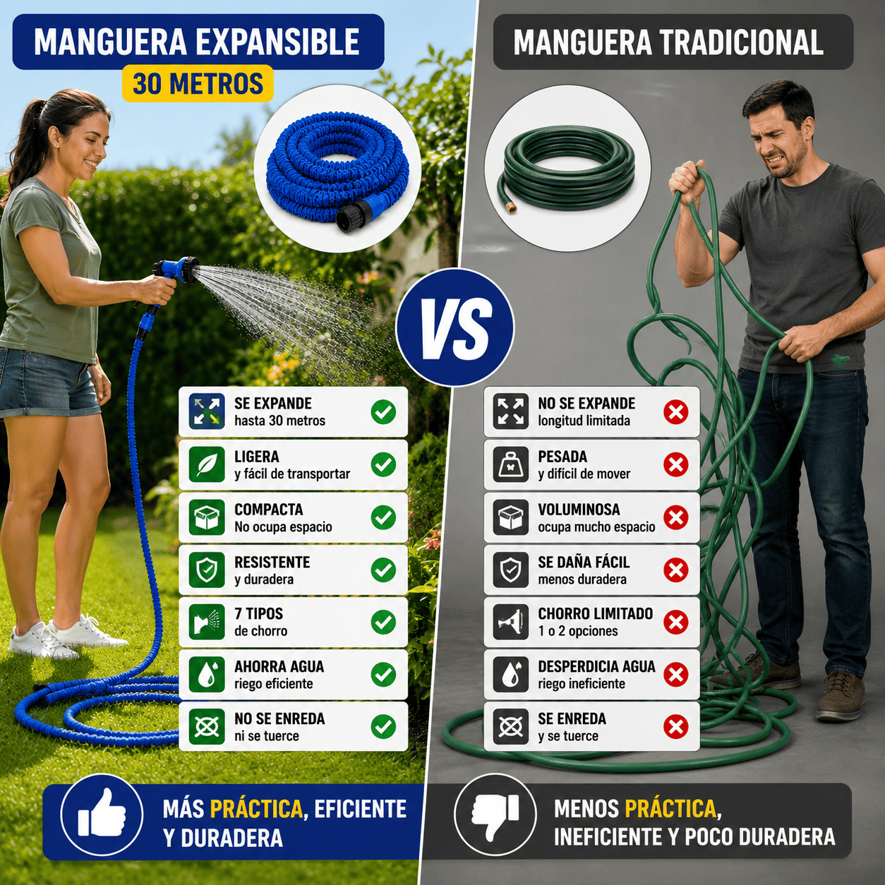 Manguera Expandible 30m + Pistola